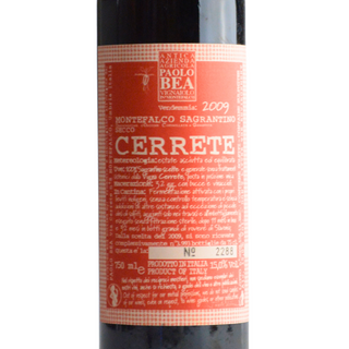 Paolo Bea -  Sagrantino Cerrete 2009 / パオロ・ベア - チェッレーテ モンテファルコ サグランティーノ